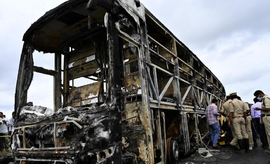 kurnool bus fire accident