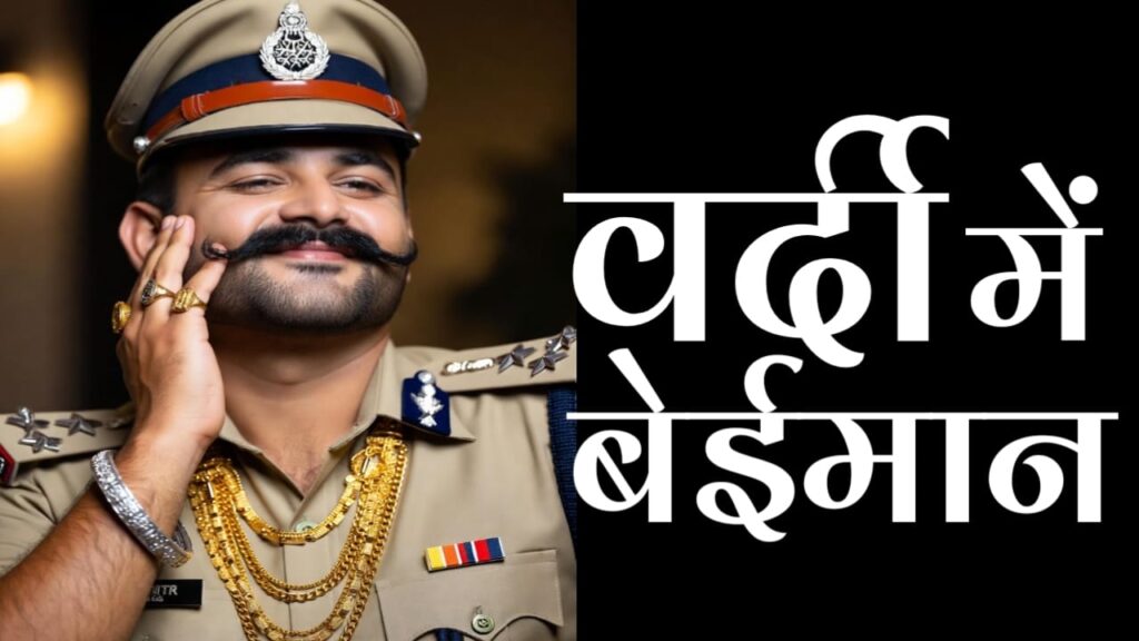 Corrupt police officer in uniform in Bihar